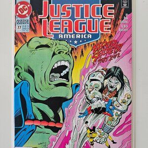 JUSTICE LEAGUE America #77 Jul 1993 DC Comics Blood Secrets! Part 2 of 2 VF/NM
